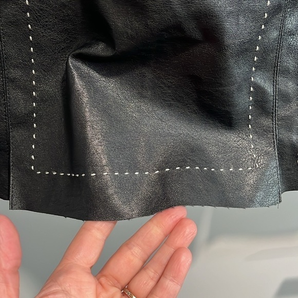 Altar’d State Black Faux Leather Mini Skirt Small EUC - Picture 6 of 9